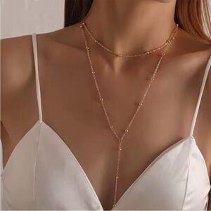 Elegant Gold toned Layered Necklace